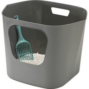 【OFT】 フレキシブルリッターボックス 猫 トイレ 大型 98％再生プラスチック 大きい 飛び散り 防止 取っ手付き 丸洗い可能