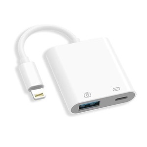 【2023新登場 MFI認証製品】LIGHTNING USBカメラアダプタ 2IN1 IPHONE USB 変換アダプタ 高速伝送 双方向 データ転送 写真/音声ファイル/