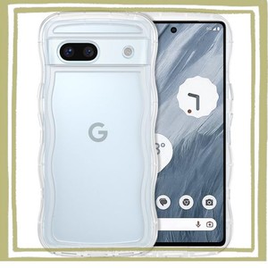 GUAGUA GOOLE PIXEL 7A ケース クリア ウェーブ ピクセル 7A ソフト TPU うねうね 純透明 ケース マツと感 人気 韓国 耐衝撃 超軽量 薄型