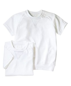 [ニッセン] アクティブシャツ・Tシャツ 丸首・半袖 体操服シャツ2枚組 白 140