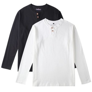 [VERAVANT] Tシャツ メンズ 半袖 長袖 春服 綿100% 無地 ヘンリーネック フィットネス おしゃれ インナーシャツ ロングTシャツ メンズ シ