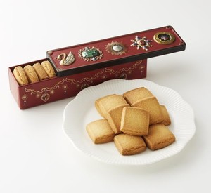 CHERIEBRIN クッキー缶 洋菓子ギフト スイーツギフト クッキーギフト ホワイトデーギフト バタークッキー (ビジュー缶レッド)