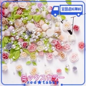 DUOLEIMI ネイルパーツ 花 蝶々 種類豊富 100PCS リボン アクセサリーパーツ 春ネイル ネイルアート パーツ 立体 レジン用 DIY ジュエリ