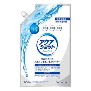 【大容量】 アクアショット 除菌 できる アルカリ電解水 洗浄剤 つめかえ用900ML バスクリン