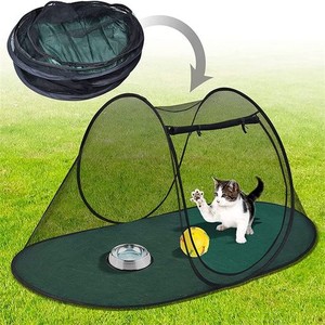 BOONO 猫 テント 猫グッズ ペットテント ペットケージ 猫ケージ持ち運び 折りたたみケージ 猫ハウス (ミディアム)