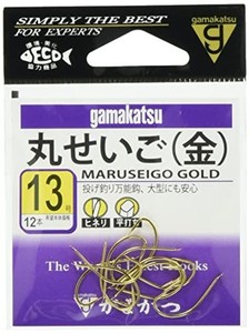 がまかつ(GAMAKATSU) 丸セイゴ フック 金 13号 釣り針