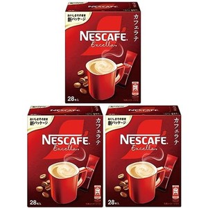 ネスカフェ エクセラ スティックコーヒー 28P×3箱【84杯分 牛乳に溶ける カフェオレ ソリュブル コーヒー ローリングストック アイスで