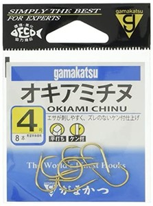 がまかつ(GAMAKATSU) オキアミ・チヌ フック 金 4号 釣り針