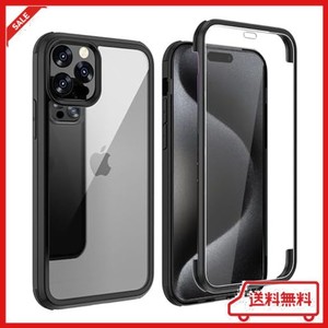 YSAN IPHONE15PLUS ケース 360度全面保護 [100％画面感度][両面透明] クリアフルカバー 米軍MIL規格 透明 耐衝撃 薄型 軽量 シリコンフレ