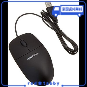 AMAZONベーシック マウス USB有線 ブラック