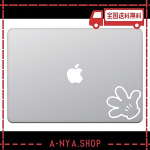 カインドストア MACBOOK AIR/PRO 11 / 13インチ マックブック ステッカー シール ミッキー ハンド MICKEY ホワイト M750-W