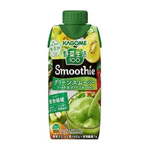 カゴメ 野菜生活100 SMOOTHIE グリーンスムージー ゴールド&グリーンキウイMIX 330ML×12本