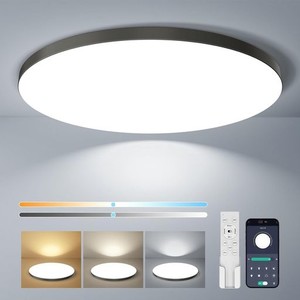 ANTREE LED シーリングライト 6畳 28W 3600LM 調光調色 おしゃれ 天井照明器具 豆電球常夜灯付き 電気 蛍光灯 6畳~8畳 CEILING LIGHT 黒