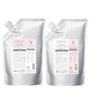 【セット】 ミルボン MILBON ジェミールフラン ヒートグロス シャンプー S 1000ML + トリートメント S 1000G 【レフィル】 シャンプー ト