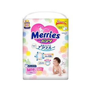 【パンツ タイプ】メリーズパンツ Mサイズ(6~11KG) さらさらエアスルー 58枚