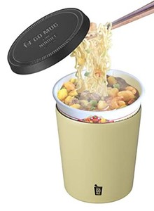 シービージャパン ラーメン カップ 麺 インスタント ヌードル 保温マグ 460ML ベージュ 真空 断熱 ステンレス NOODLE GOMUG