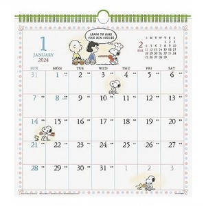 2024年 PEANUTS(スヌーピー) 水彩スケジュールカレンダー NO.179