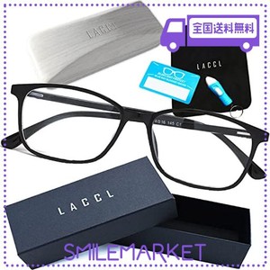 [LACCL] ラクル ブルーライトカット メガネ 超軽量 14グラム 伊達眼鏡 メンズ レディース クリアレンズ 度なし 001