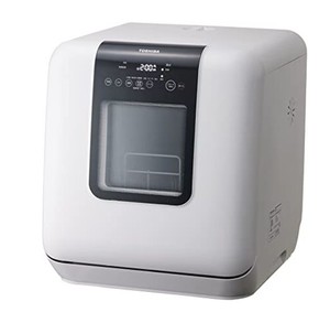 東芝(TOSHIBA) 食洗機 DWS-33A 工事不要 食器洗い乾燥機 1-3人用 ヒーター式 乾燥 UV除菌 節水 コンパクト 卓上 高温水洗浄 ホワイト