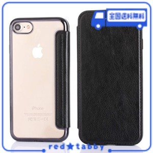 YUYIB IPHONE SE3 ケース IPHONE SE2 ケース 第2世代 IPHONE8 ケース IPHONE7 ケース 手帳型 クリア 背面 高級なPUレザー 薄型 透明 衝撃