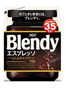 AGF ブレンディ エスプレッソ袋 【 インスタントコーヒー 】【 水に溶けるコーヒー 】【 カフェオレ 好きに 】【 詰め替え 】 70グラム (