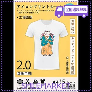 TRANSOURDREAM 真正の転写シート アイロンプリントシート2.0 正像印刷 白？薄色生地用 A4 5枚Ｔシャツ転写シート 熱転写シート 洗濯に強