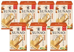 江崎グリコ SUNAO スナオ クリームサンド アーモンド&バニラ(1枚あたり糖質4.5G) ×7箱