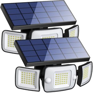 INTELAMP センサーライト 屋外 ソーラーライト 防水 6000MAH大容量電池 人感センサー 270°照明範囲 ガーデンライト 高輝度 1200ルーメン