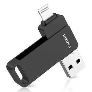 VACKIIT「MFI認証取得」IPHONE用 USBメモリUSB IPHONE対応 LIGHTNING IPHONE用 メモリー IPAD用 フラッシュドライブ USBメモリ LIGHTNING