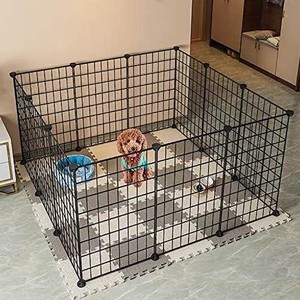ENCOUNTER ペットフェンス ペットサークル ケージ 12枚セット 45×35CM 小型犬 小動物 犬 うさぎ ペット 室内用 透明 サークル 犬 室内 