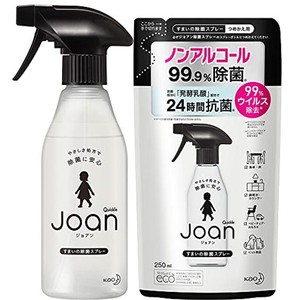 【まとめ買い】クイックル JOAN(ジョアン) 除菌スプレー ノンアルコール 香り気にならない微香性 本体 + 詰め替え 計550ML