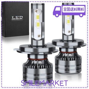 【AMAZON.CO.JP 限定】H4 HI/LO LEDヘッドライト 高輝度 6500K ホワイト 20000LM 爆光 H4 LEDバルブ HI/LO切替 12V 車用 LED ヘッドライ