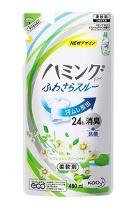 ハミングファイン 柔軟剤 リフレッシュグリーンの香り 詰替用 480ML