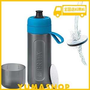 ブリタ 水筒 携帯用 浄水ボトル 600ML アクティブ ブルー マイクロディスクフィルター 1個付【日本正規品】