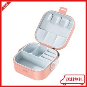 GETRAYS ミニ ジュエリーボックス と 革ハンドル、女性用 携帯用 小さい 旅行 宝石箱、 防水 ジュエリー収納ケース ために ネックレス 指