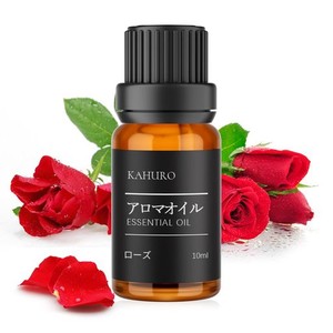 KAHURO ローズ 精油 10ML エッセシャンオイル 純天然抽出 バラ アロマオイル ナチュラル アロマディフューザー用 加湿器用 薔薇 フローラ