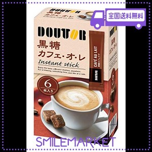 ドトールコーヒー インスタントスティック黒糖カフェオレ 6P ×6箱 インスタント(スティック)