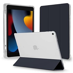 MS FACTORY IPAD 9世代 ケース 第9世代 第8世代 第7世代 用 アイパッド 10.2 カバー 耐衝撃 ペン収納 軽量 衝撃吸収 半透明 オートスリー