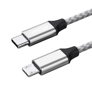 GHNTJAP TYPE C MICRO USB ケーブル 0.5M USB C TO MICRO USB OTGケーブル マイクロUSB タイプC USB2.0 データ転送 充電可能 ANDROIDスマ