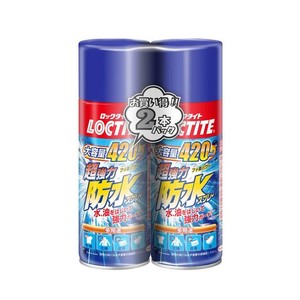 LOCTITE(ロックタイト) 超強力防水スプレー 多用途 2本パック 420ML×2 - 水、油をはじいて強力ガード、衣類・布・革製品用防水スプレー