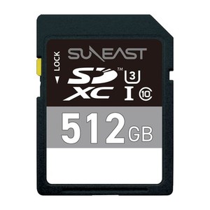 SUNEAST SDカード 512GB U3 V30 CLASS10 最大転送速度95MB/S SDXC UHS-I メモリーカード IPX7防水性能 SE-SDU3512GBC10