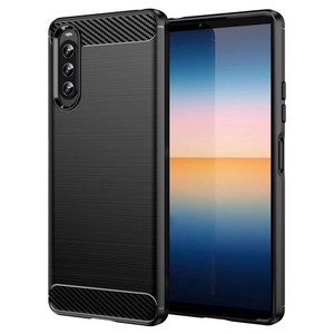 SONY XPERIA 10 IV SO-52C / SOG07 ケース【MARR】 スマホケース 炭素繊維カバー TPU シリコン ケース 保護バンパー 弾力性付き XPERIA10