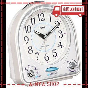 セイコー クロック 目覚まし時計 アナログ 31曲 メロディ アラーム pyxis ピクシス 白 nr435w seiko