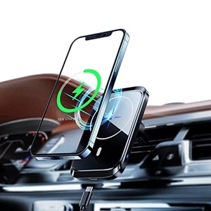 FOR MAGSAFE 車載 ワイヤレス充電器 スマホホルダー 車 ワイヤレス充電 マグセーフ 車載 マグネット充電器 充電器 車載 15W 急速充電 360