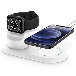 2IN1 多機能 MAGSAFE充電器・APPLE WATCH充電器対応 スタンド シリコン クレードル 同時充電 ドック アップルウォッチ 充電スタンド MAGS