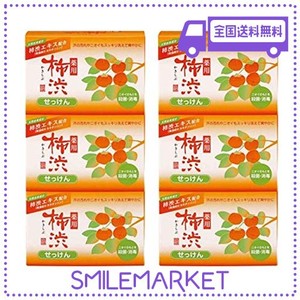 熊野油脂株式会社 薬用 柿渋 石けん 100G 3個入り×2セット 合計6個 柿渋エキス かきしぶ 柿渋石鹸 柿渋石けん 保湿 医薬部外品