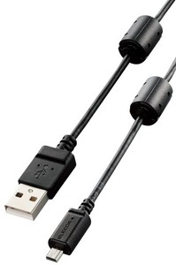 エレコム デジカメ用USBケーブル/平型8ピン/フェライトコア/0.5M
