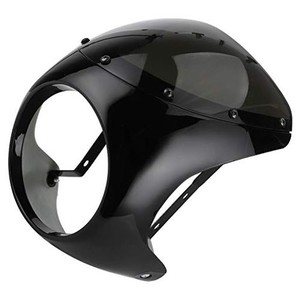 ビキニカウル カウル取付セット セット ABS 頑丈耐食 ヘッドライト用 バイク用(明るい黒+黒のカバー)