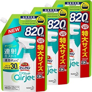 【まとめ買い】バスマジックリンエアジェット ハーバルシトラス 大容量 詰め替え ８２０ｍｌ×３個