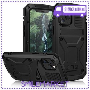 IPHONE 12 PRO MAX ケース DINGXIN 最強級金属合金 360 強力保護 軍用 耐衝撃 ケース アルミバンパー ケース 強化ガラス内蔵 アイフォン1